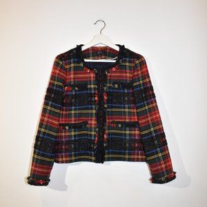 JCrew Lady Jacket In Lurex Stewart Tartan …